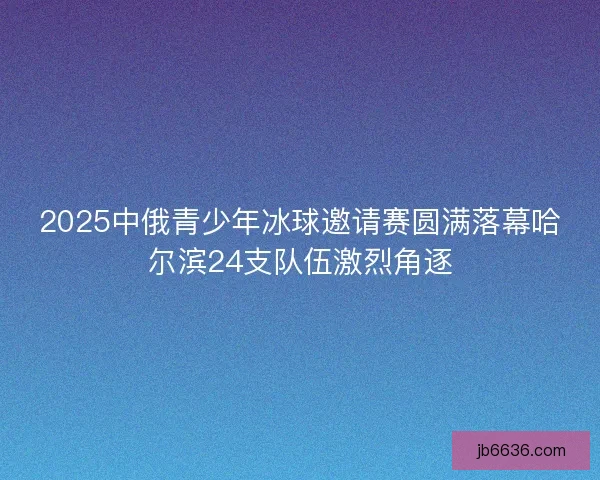 2025中俄青少年冰球邀请赛圆满落幕哈尔滨24支队伍激烈角逐